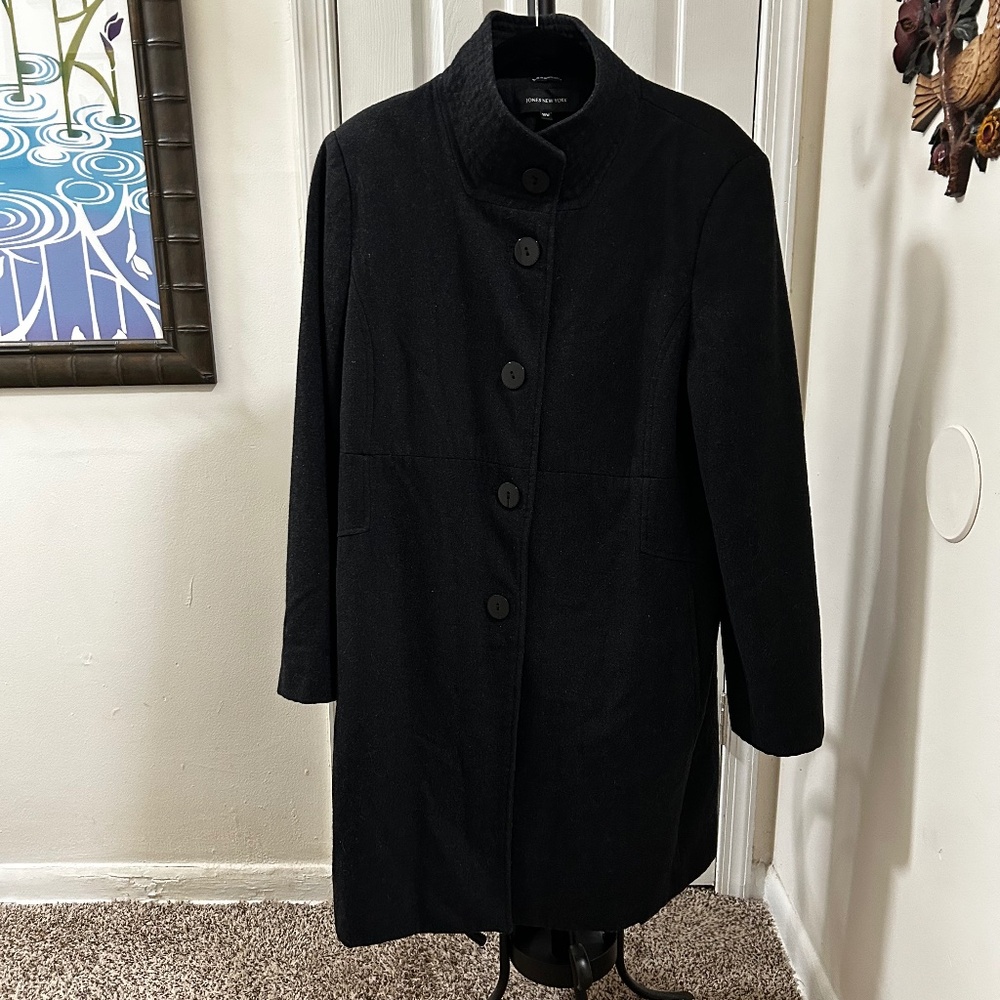 Dark Gray Wool Peacoat